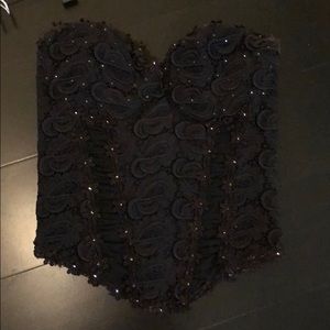 Baccio black corset bustier top